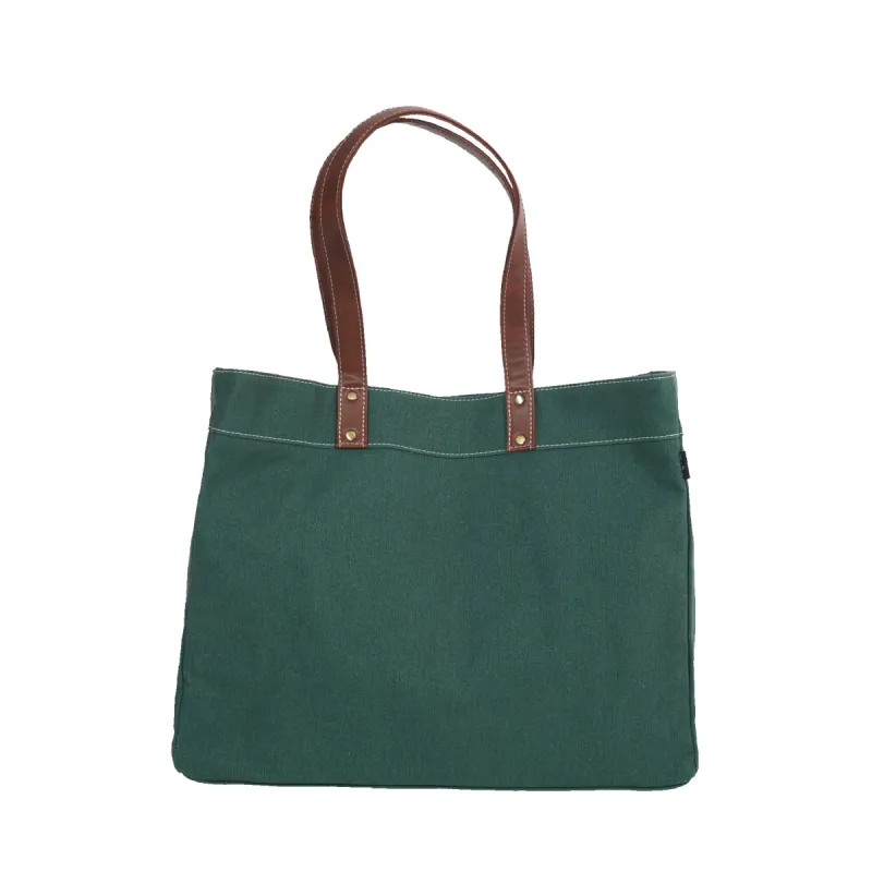 Carryall Tote - Waxed Hunter Green sold by MAIKA