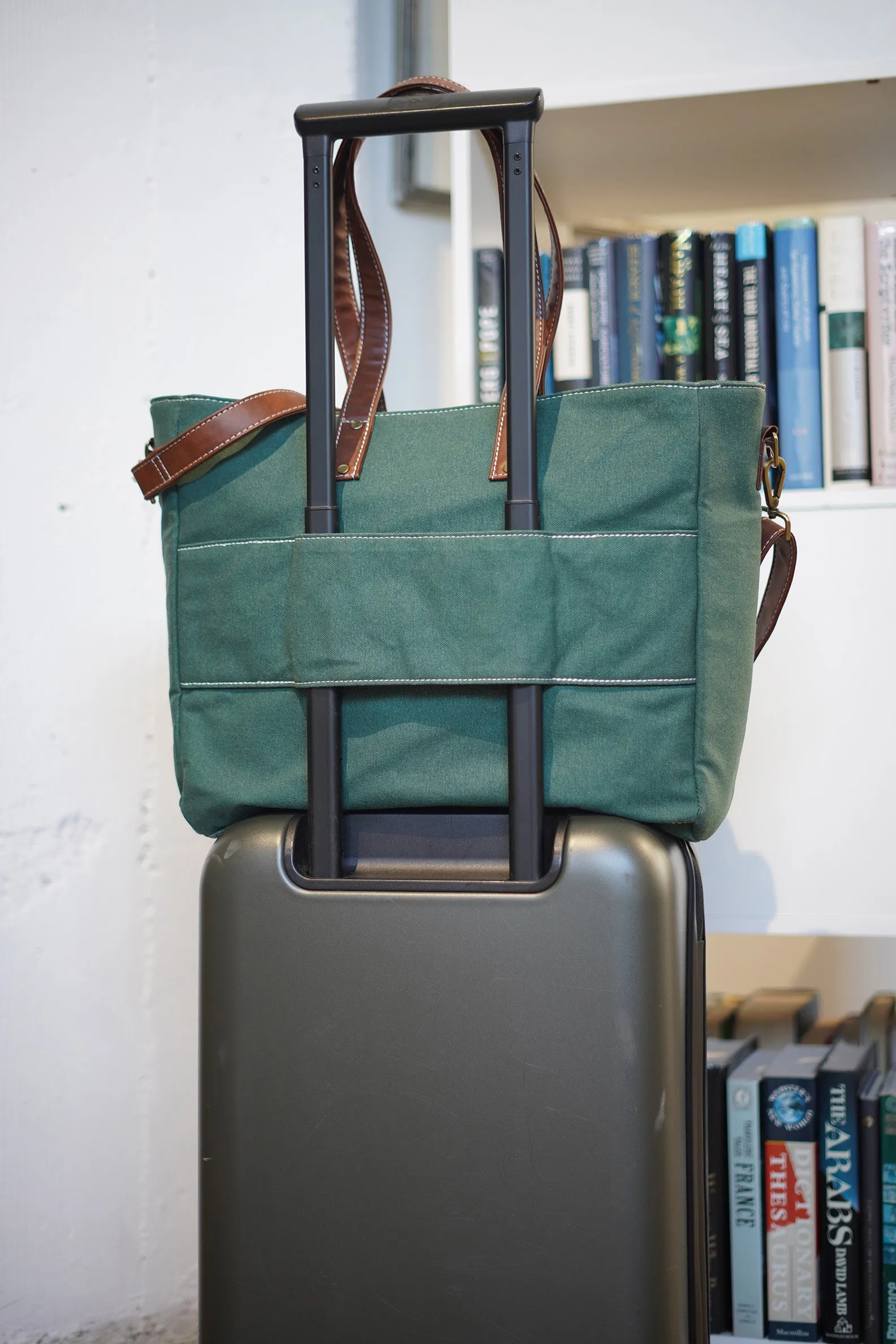 Essential Tote - Waxed Hunter Green sold by MAIKA product image thumbnail 2