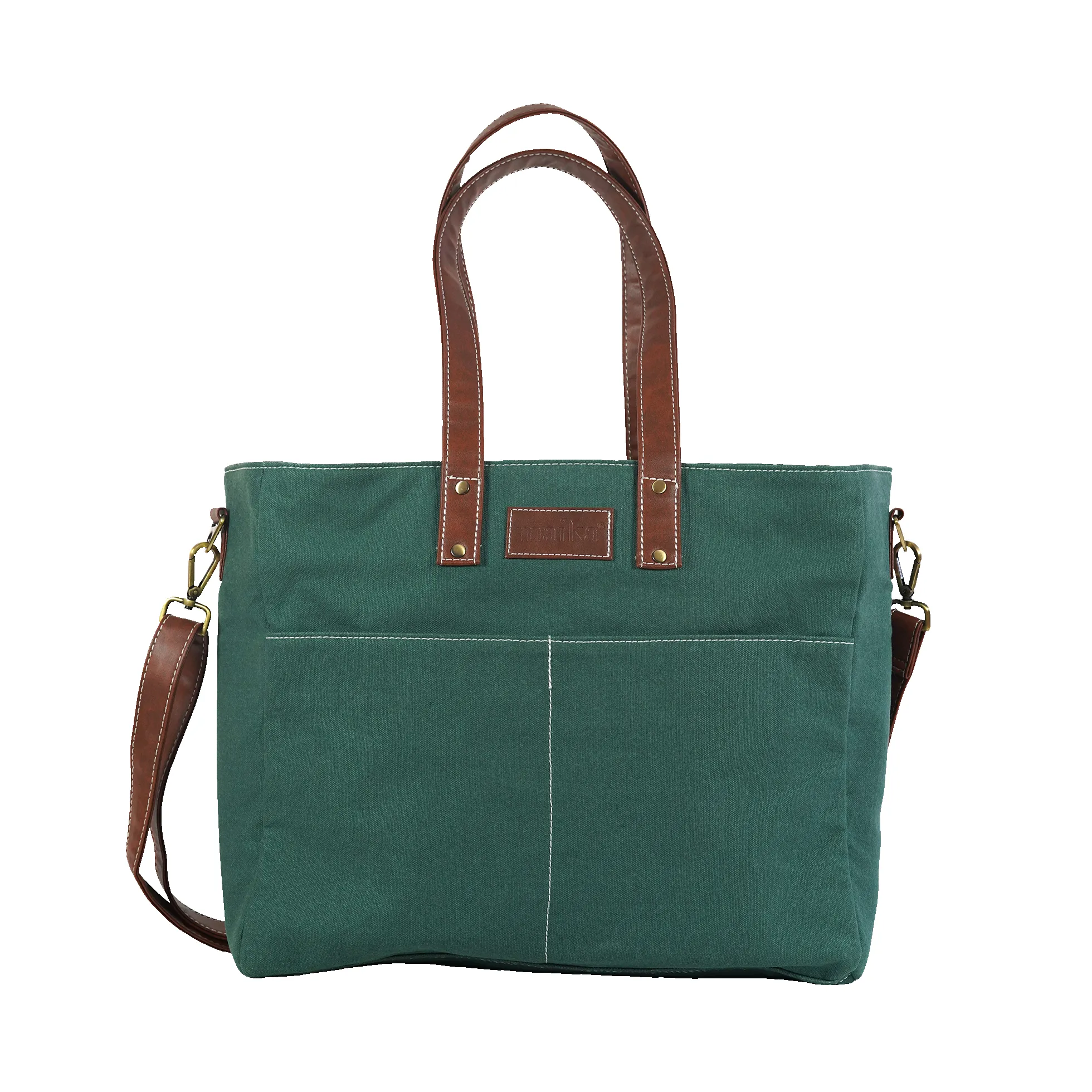Essential Tote - Waxed Hunter Green sold by MAIKA