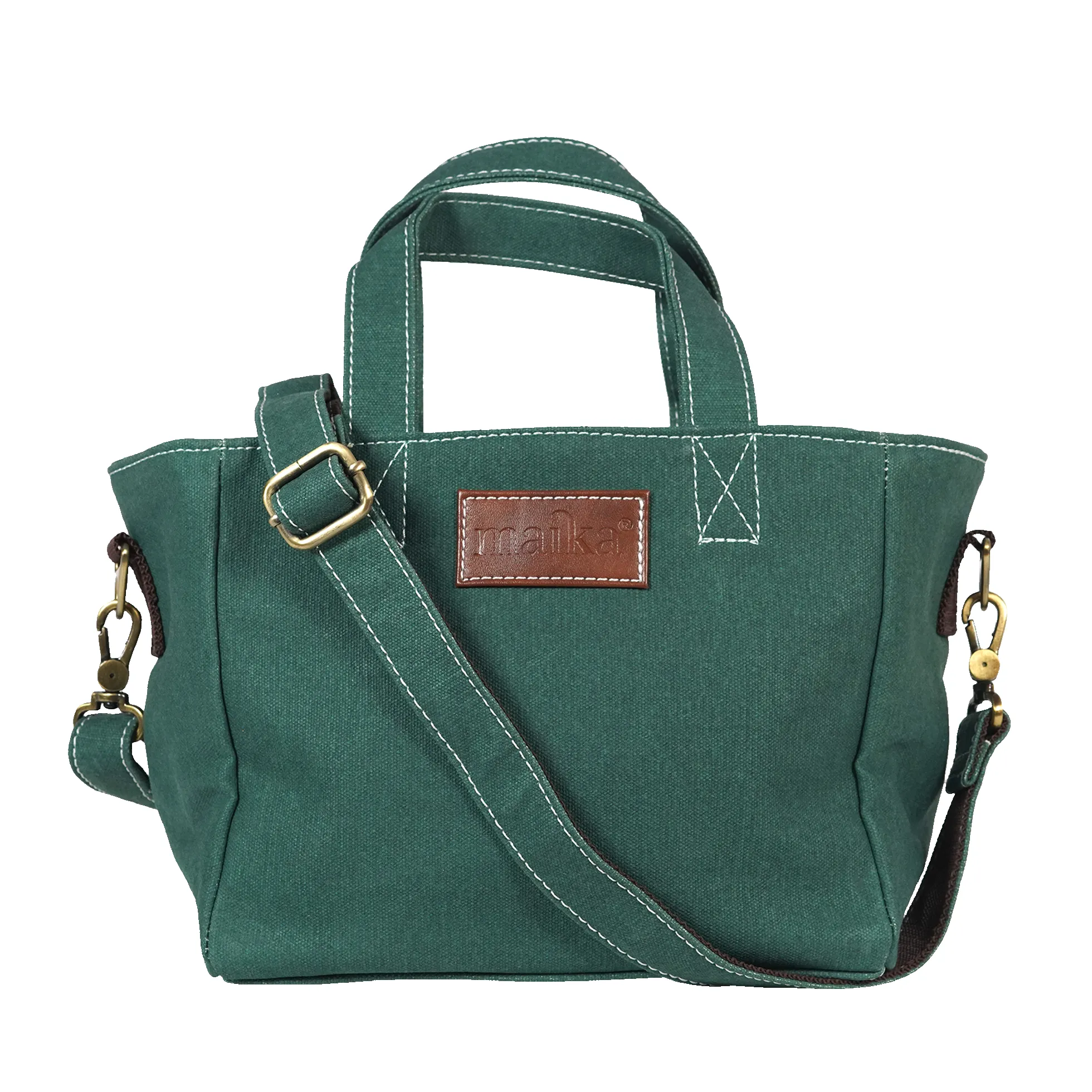 Mini Tote - Waxed Hunter Green sold by MAIKA