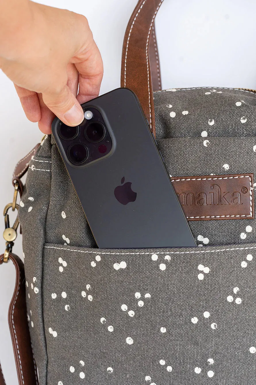 COMMUTER TOTE - ECHO CHARCOAL, ORIGINAL DESIGN (FINAL SALE) sold by MAIKA product image thumbnail 5