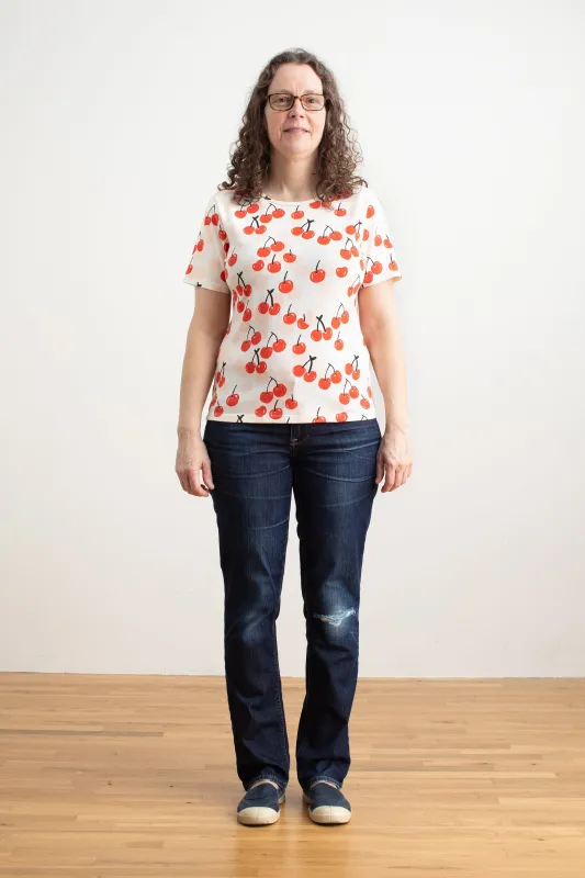 Austin Top - Cherries Red made by MAIKA