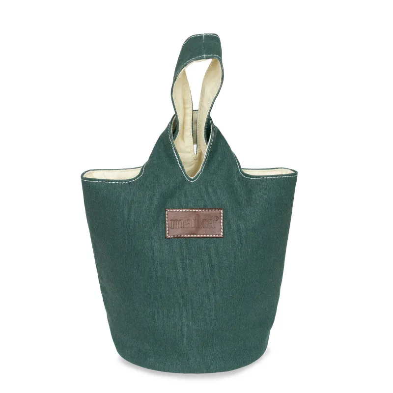 Loop Tote - Waxed Hunter Green made by MAIKA