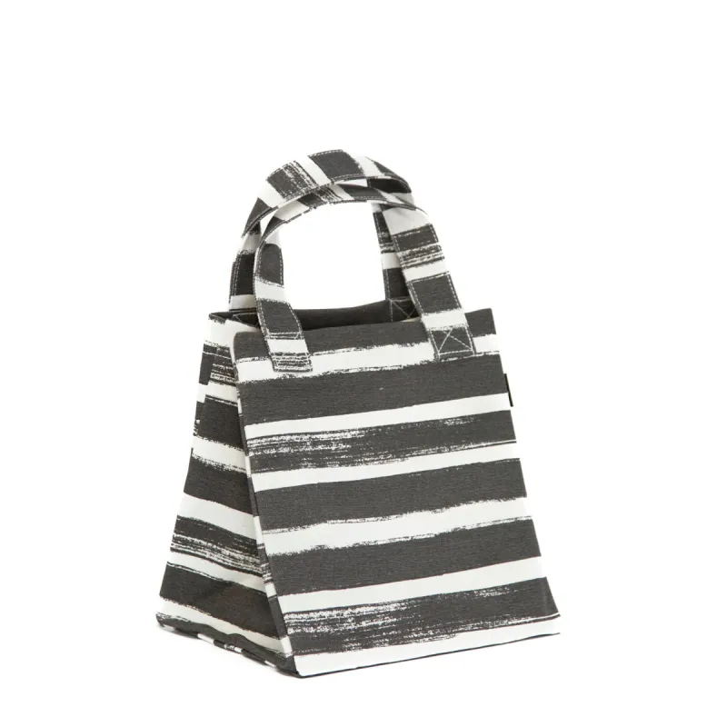 Lunch + Pie Tote - Charcoal Stripes sold by MAIKA