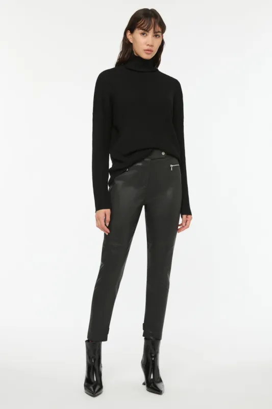 Unzipped Cropped Leather Pant sold by Manning Cartel