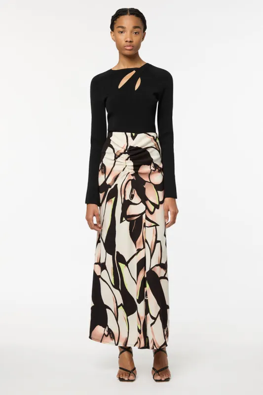 Abstract Gardenia Midi Skirt sold by Manning Cartel