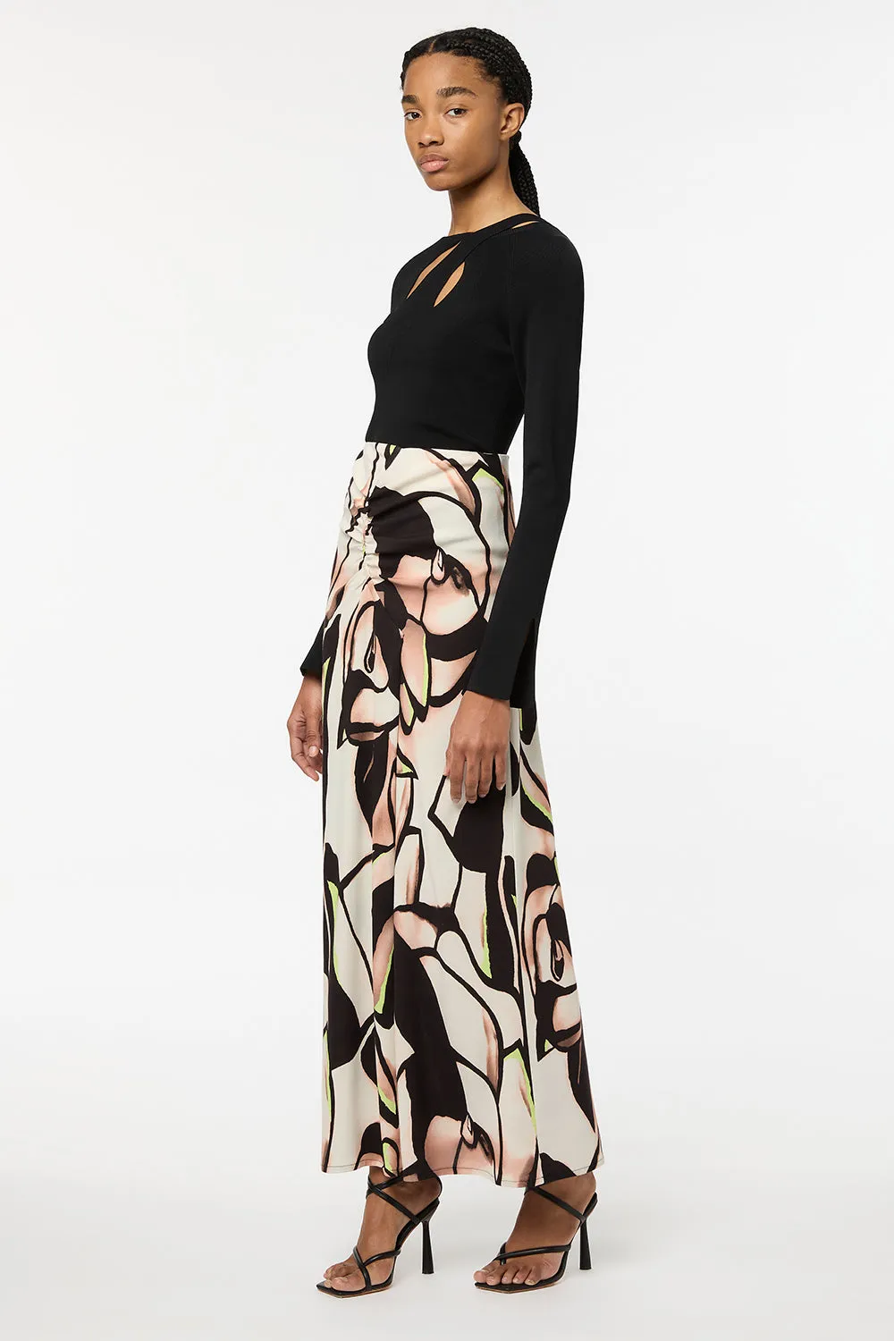 Abstract Gardenia Midi Skirt sold by Manning Cartel product image thumbnail 2