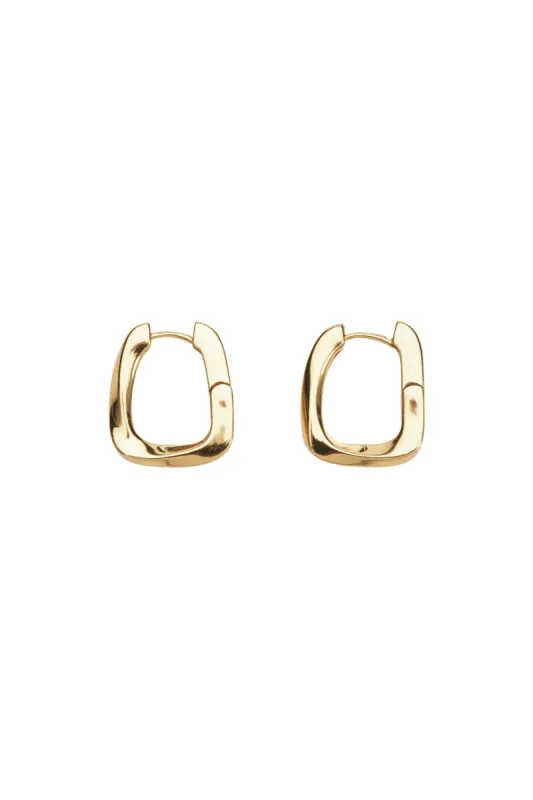 Small Rectangular Hoop Earrings sold by Manning Cartel