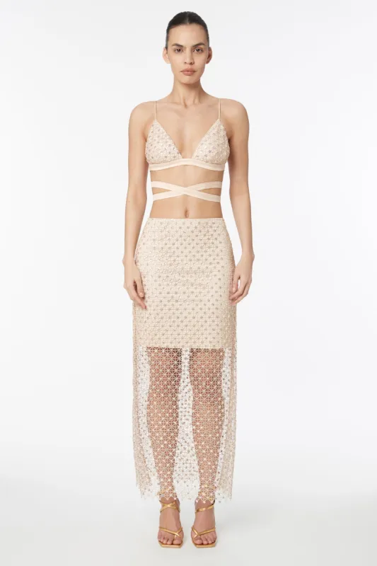Crochet Sequins Pencil Skirt sold by Manning Cartel
