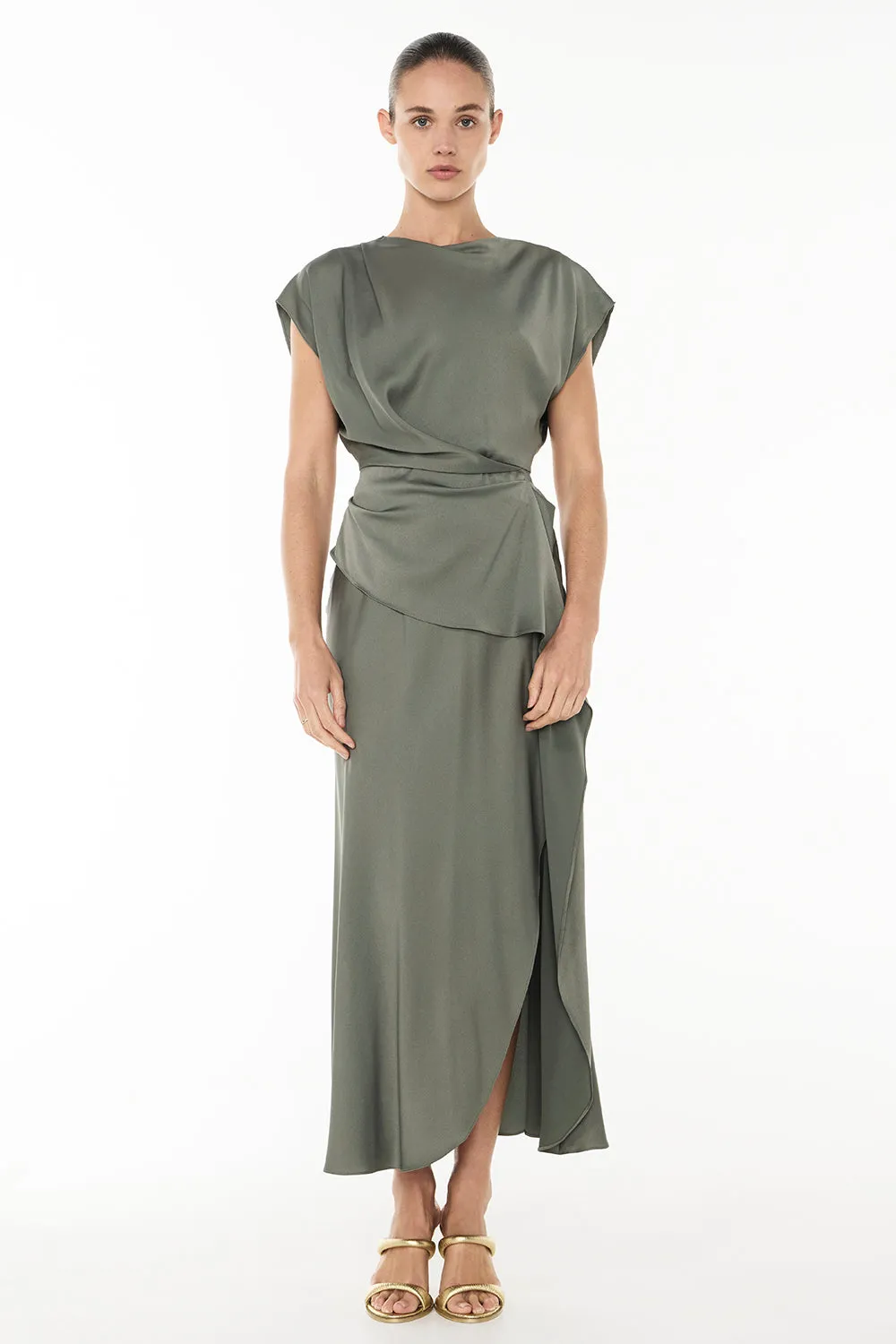Fluid Notion Drape Dress sold by Manning Cartel