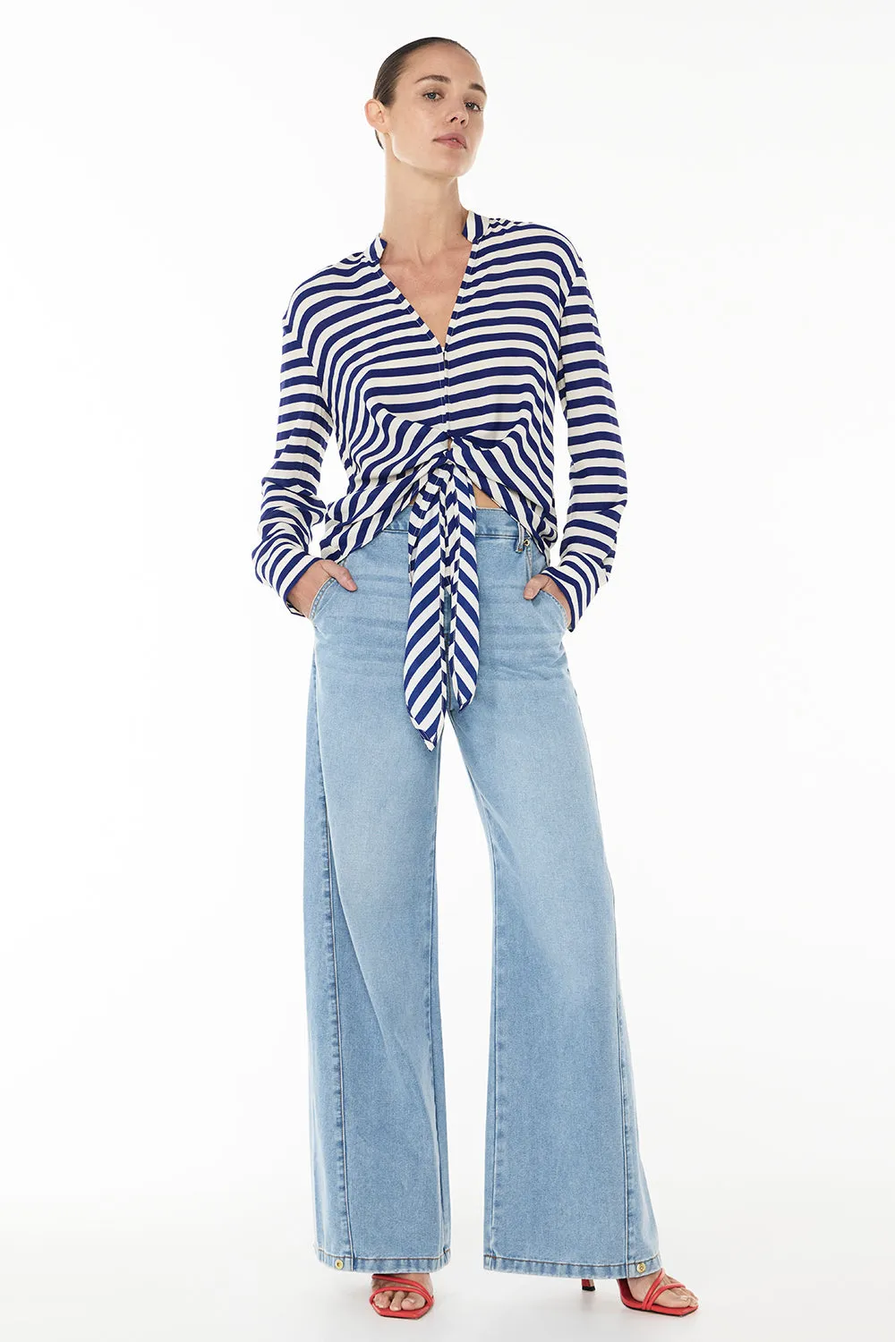 Riviera Stripe Blouse sold by Manning Cartel