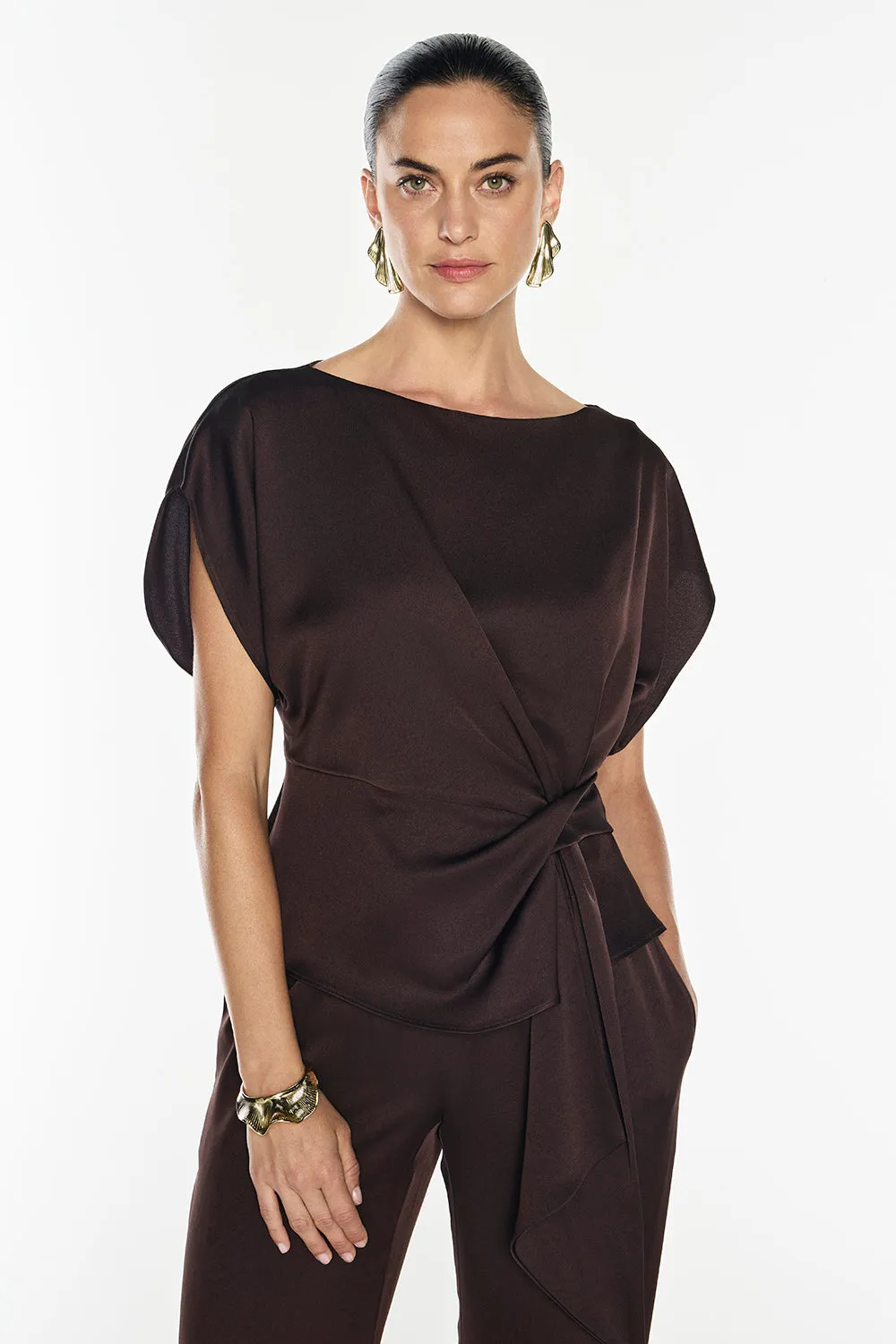 Glossed Over Drape Top sold by Manning Cartel