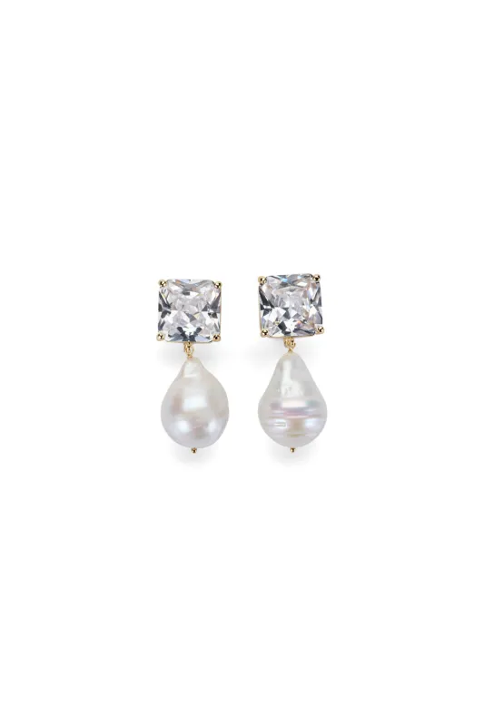 Diamante Pearl Small Earrings sold by Manning Cartel