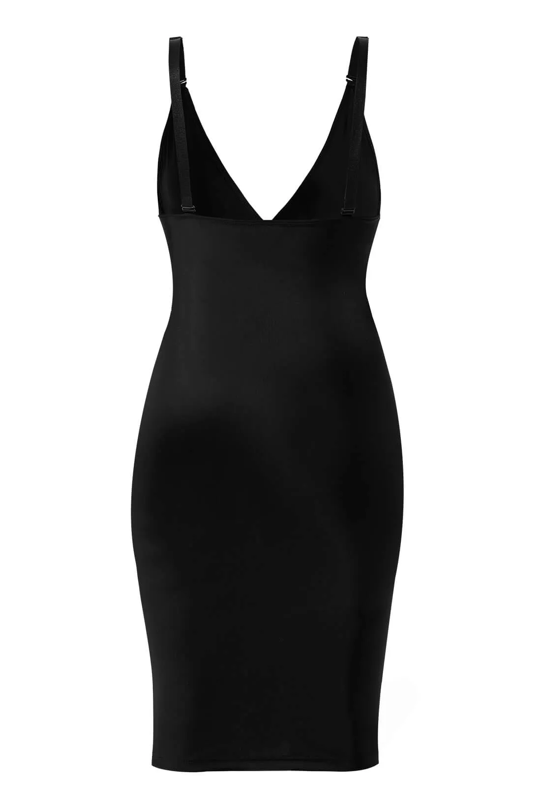 Deep V-Neck Midi Dress With Built-In Shapewear sold by MOOSLOVER product image thumbnail 3