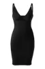 Deep V-Neck Midi Dress With Built-In Shapewear sold by MOOSLOVER