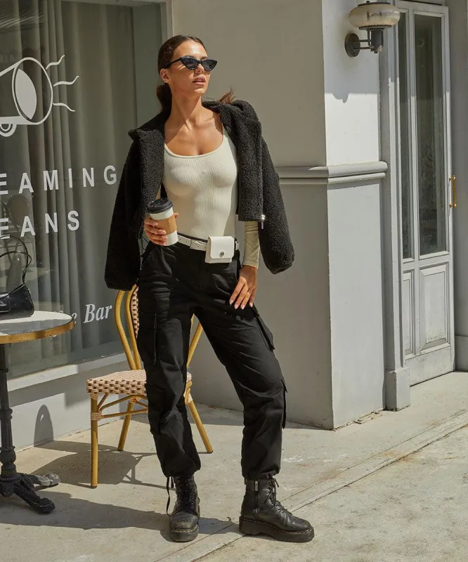 Tummy Control Bodysuit Cargo Pants 2Pcs Set With Jacket sold by MOOSLOVER