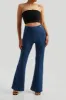 Stretchy Faux Denim Flare Pants sold by MOOSLOVER
