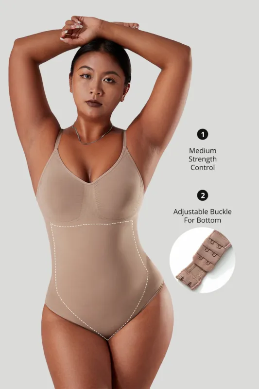 Spaghetti Straps Seamless Shapewear Bodysuit sold by MOOSLOVER