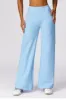 Micro Ribbed Solid Color Wide Leg Pants sold by MOOSLOVER
