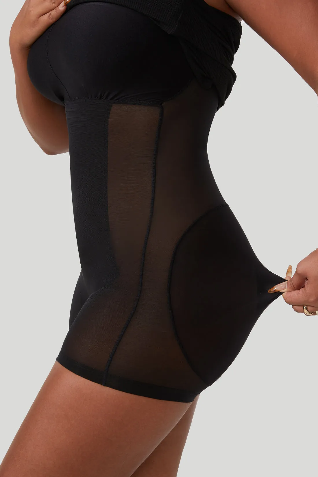 Threaded One Shoulder Mini Dress With Built-In Shapewear sold by MOOSLOVER product image thumbnail 5