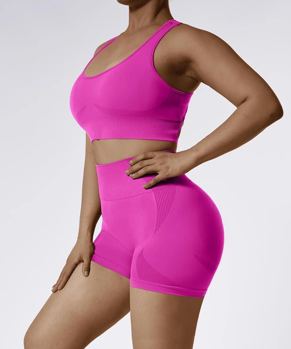 Solid Color Multi Straps Seamless Sport Bra sold by MOOSLOVER product image thumbnail 5