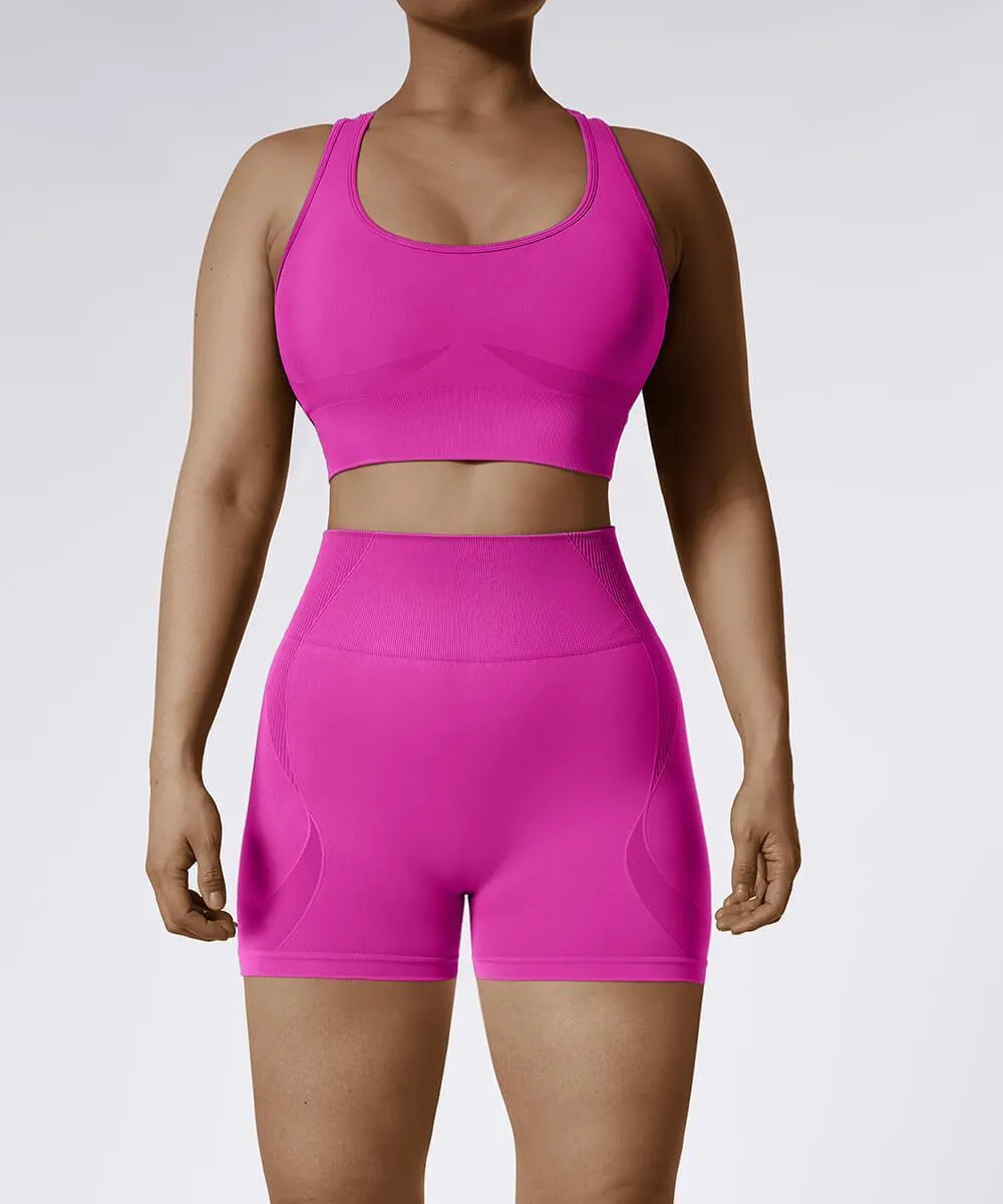 Solid Color Multi Straps Seamless Sport Bra sold by MOOSLOVER product image thumbnail 4