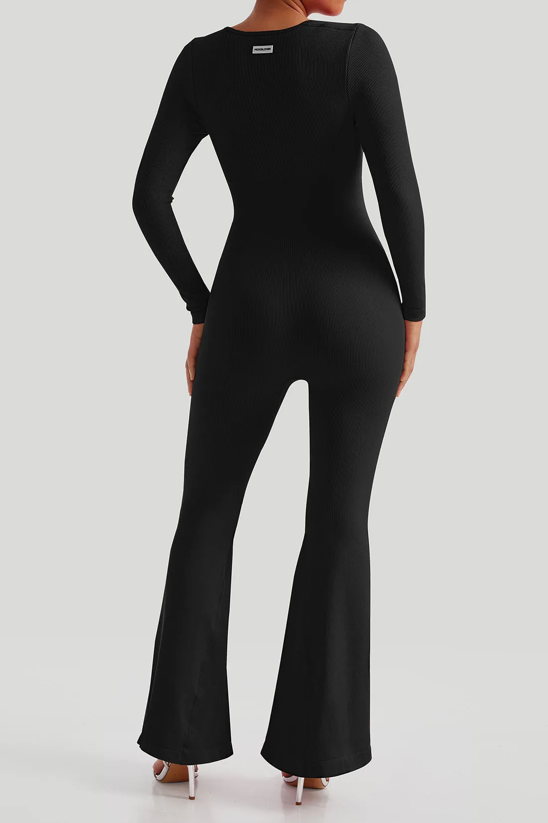 Tummy Control Flared Leg Jumpsuit sold by MOOSLOVER product image thumbnail 3