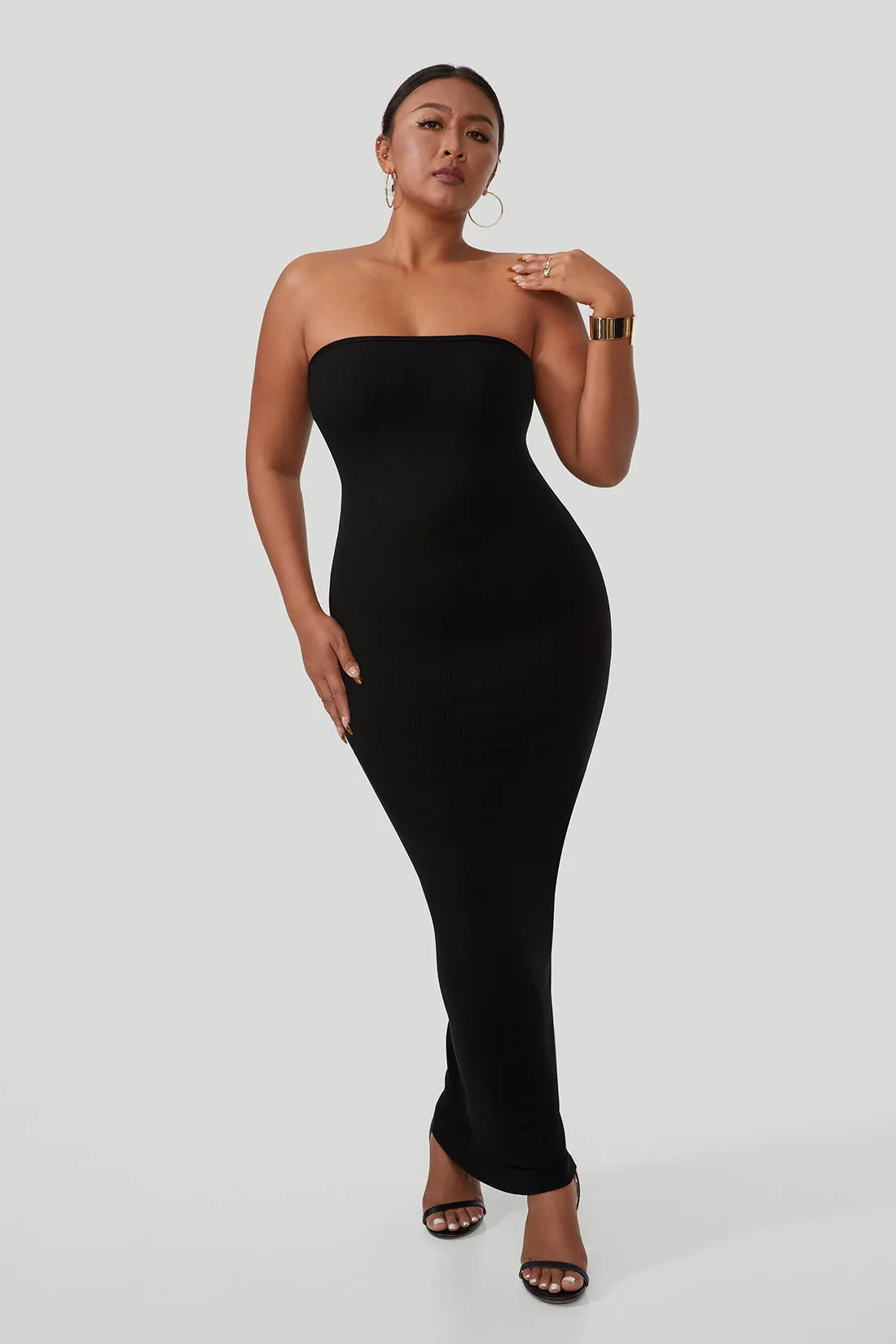 Strapless Maxi Dress With Built-In Shapewear sold by MOOSLOVER