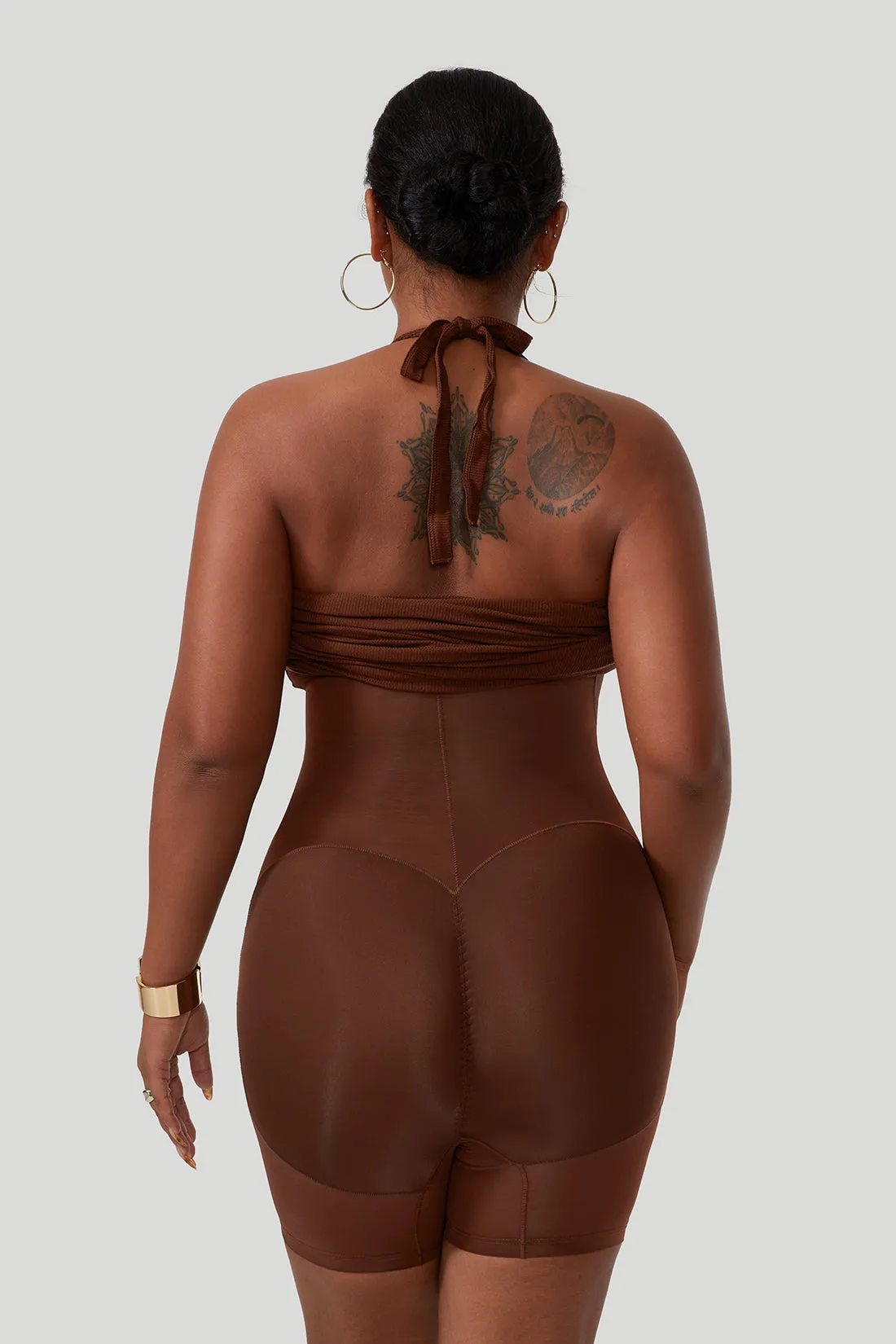 Backless Draped Neck Straps Dress With Built-in Shapewear sold by MOOSLOVER product image thumbnail 5