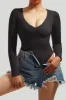 V Neck Long Sleeves Bodysuit sold by MOOSLOVER