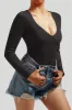 V Neck Long Sleeves Bodysuit sold by MOOSLOVER