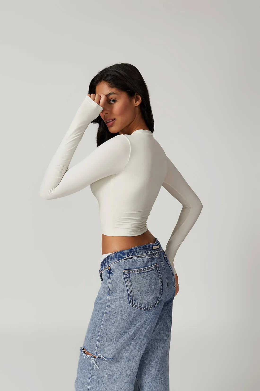 Round Neck Quick Dry Long Sleeves Top sold by MOOSLOVER product image thumbnail 4