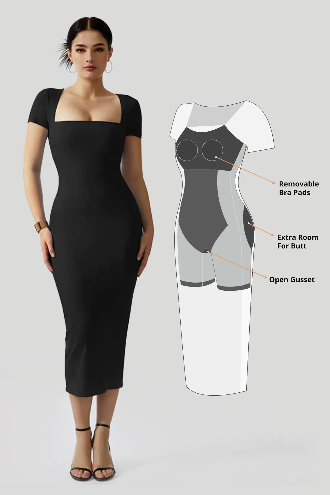 【海外限定】GinaBacconi ドレス☆Adrienne Shirt Black Dress Admire Black Satin Corset Wrap Maxi Dress – Club L London - USA