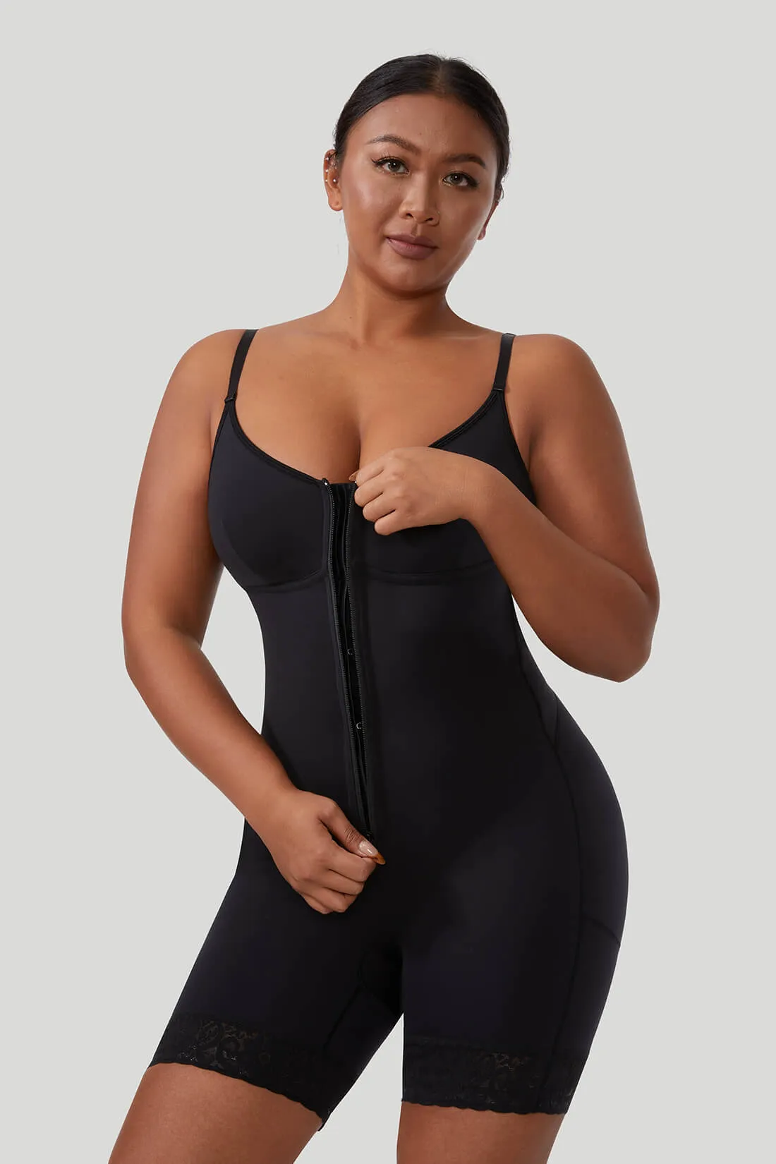 Zipper Seamed Shapewear Romper sold by MOOSLOVER product image thumbnail 3