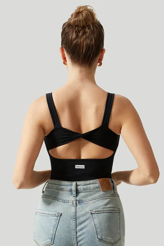 Straps Back Twist Bodysuit made by MOOSLOVER