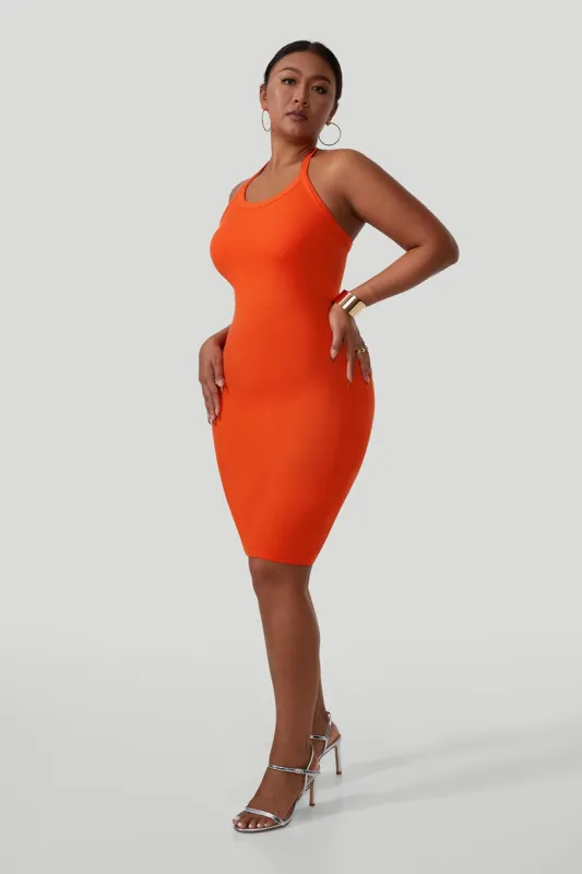 Backless Draped Neck Straps Mini Dress With Built-in Shapewear sold by MOOSLOVER