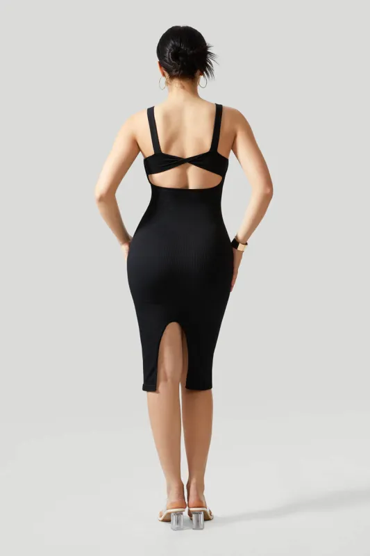 Straps Back Twist Dress sold by MOOSLOVER