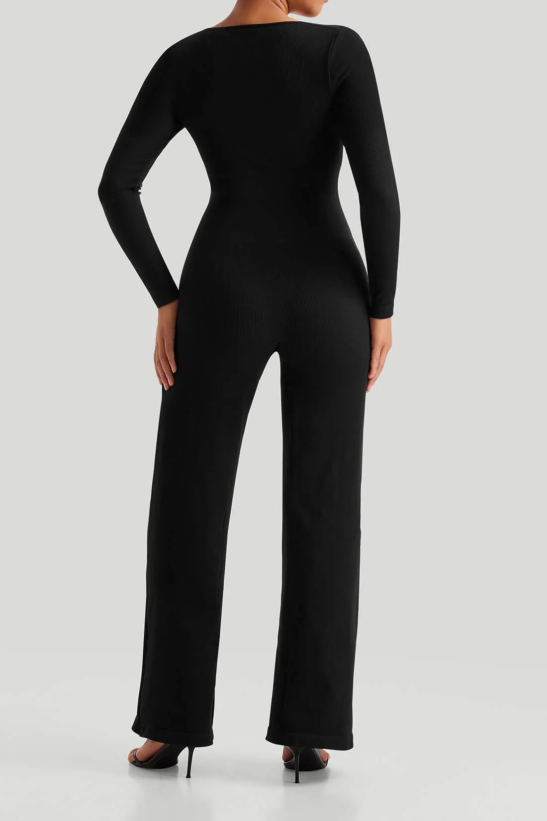 Square Neck Long Sleeves Jumpsuit sold by MOOSLOVER product image thumbnail 3