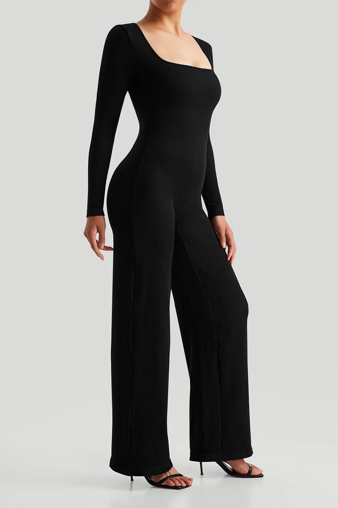 Square Neck Long Sleeves Jumpsuit sold by MOOSLOVER product image thumbnail 2