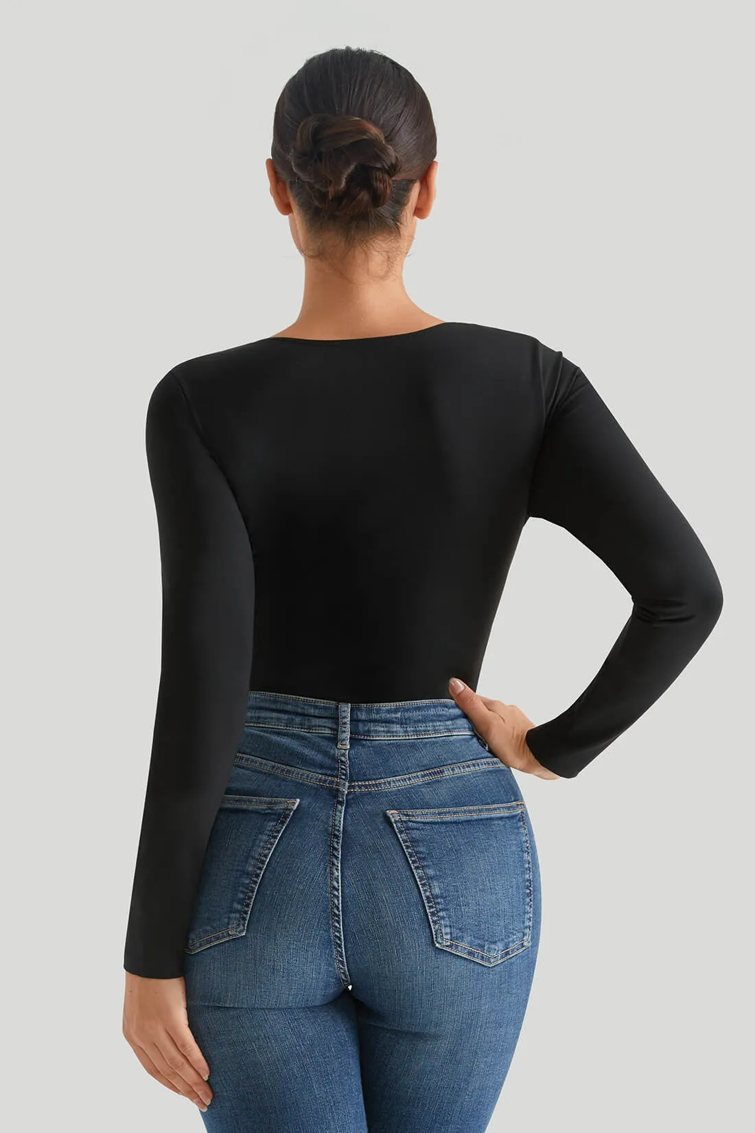 Lace Push Up Bodysuit With Built-in Shapewear sold by MOOSLOVER product image thumbnail 2