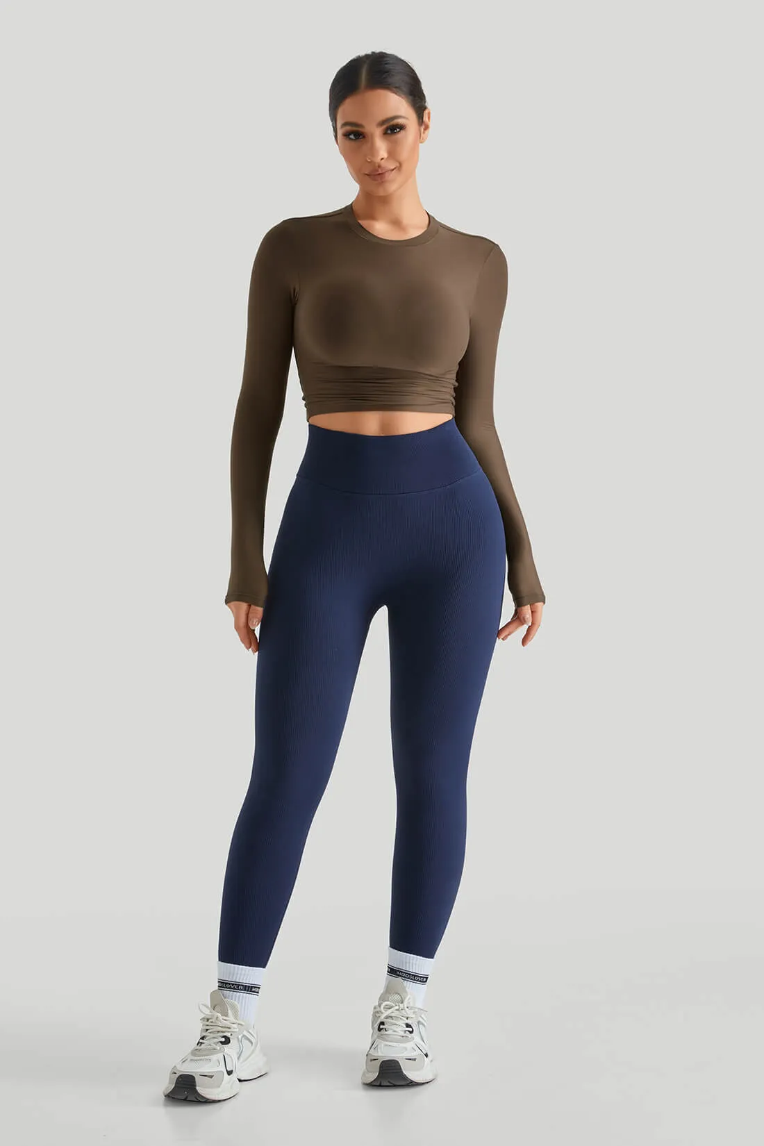 Round Neck Long Sleeves Set Match Legging sold by MOOSLOVER