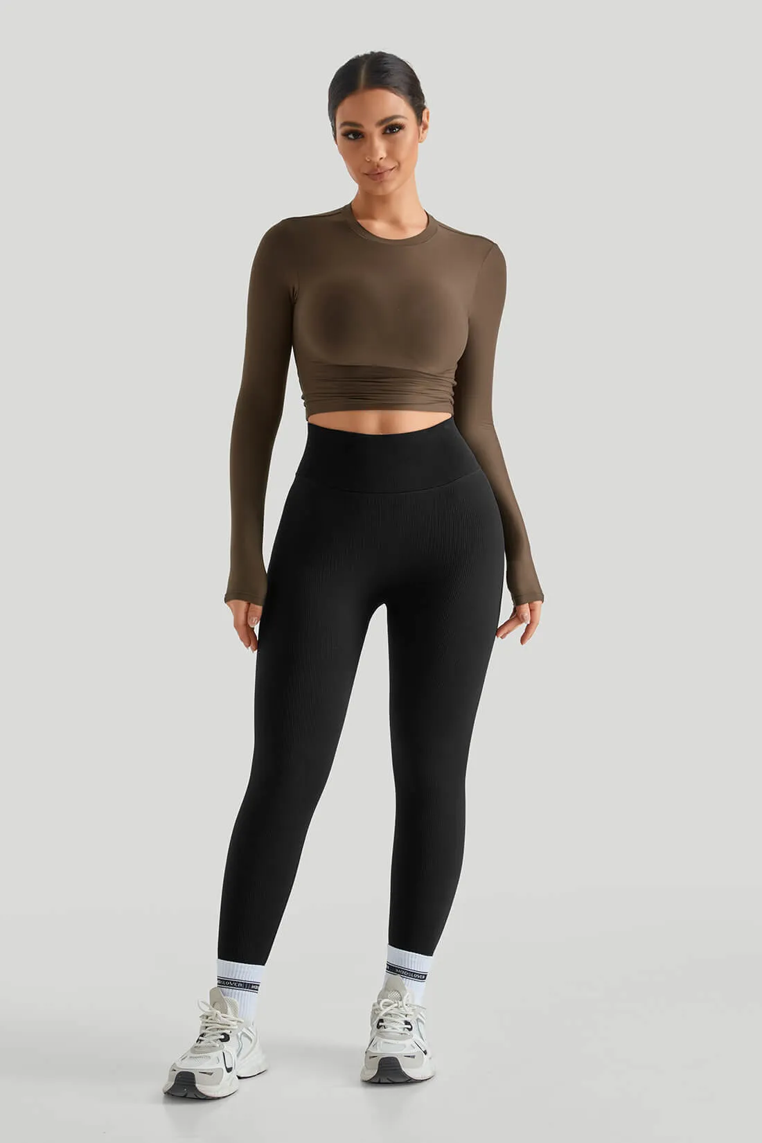 Round Neck Long Sleeves Set Match Legging sold by MOOSLOVER product image thumbnail 5