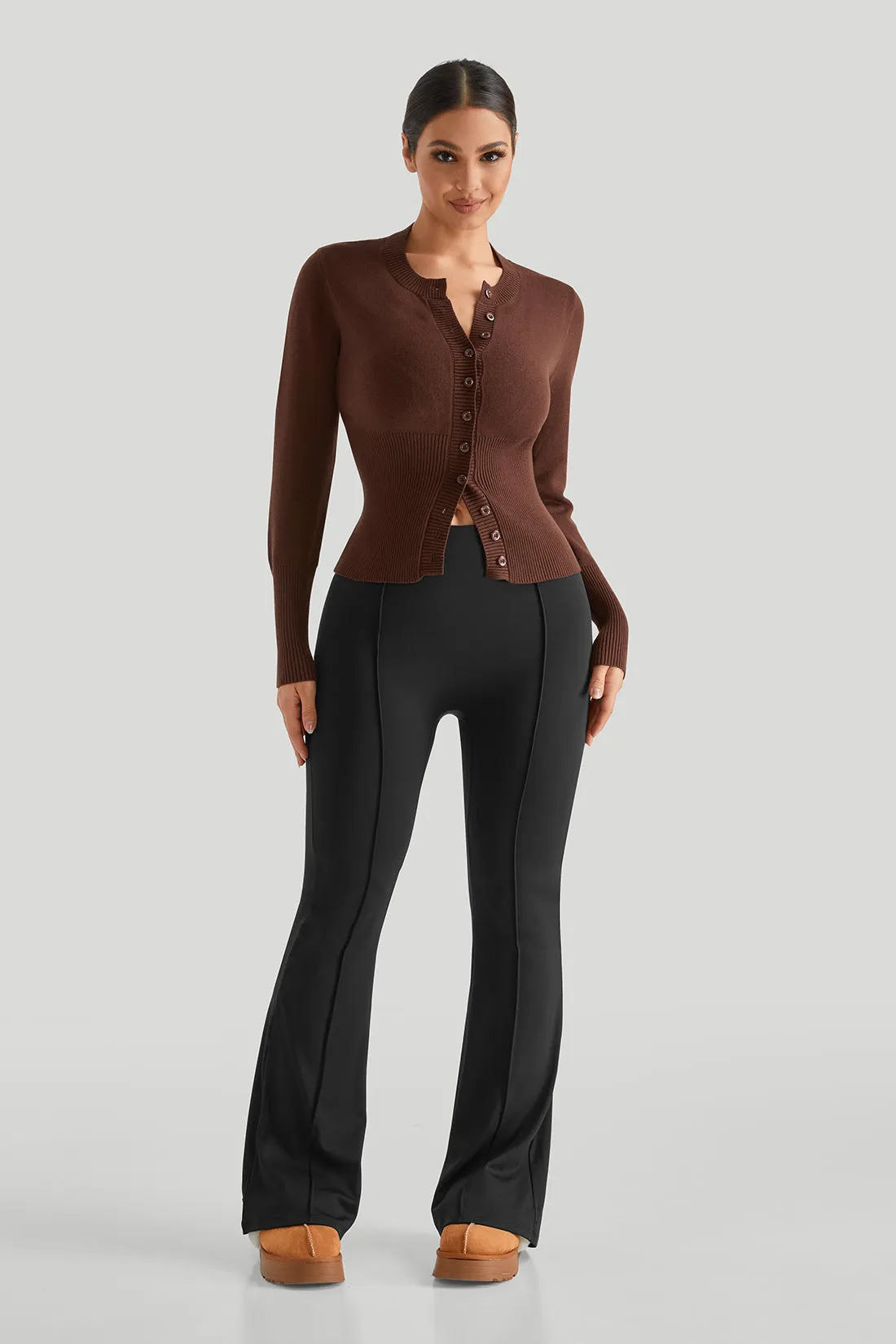 Rib Sweater Cardigan Set sold by MOOSLOVER