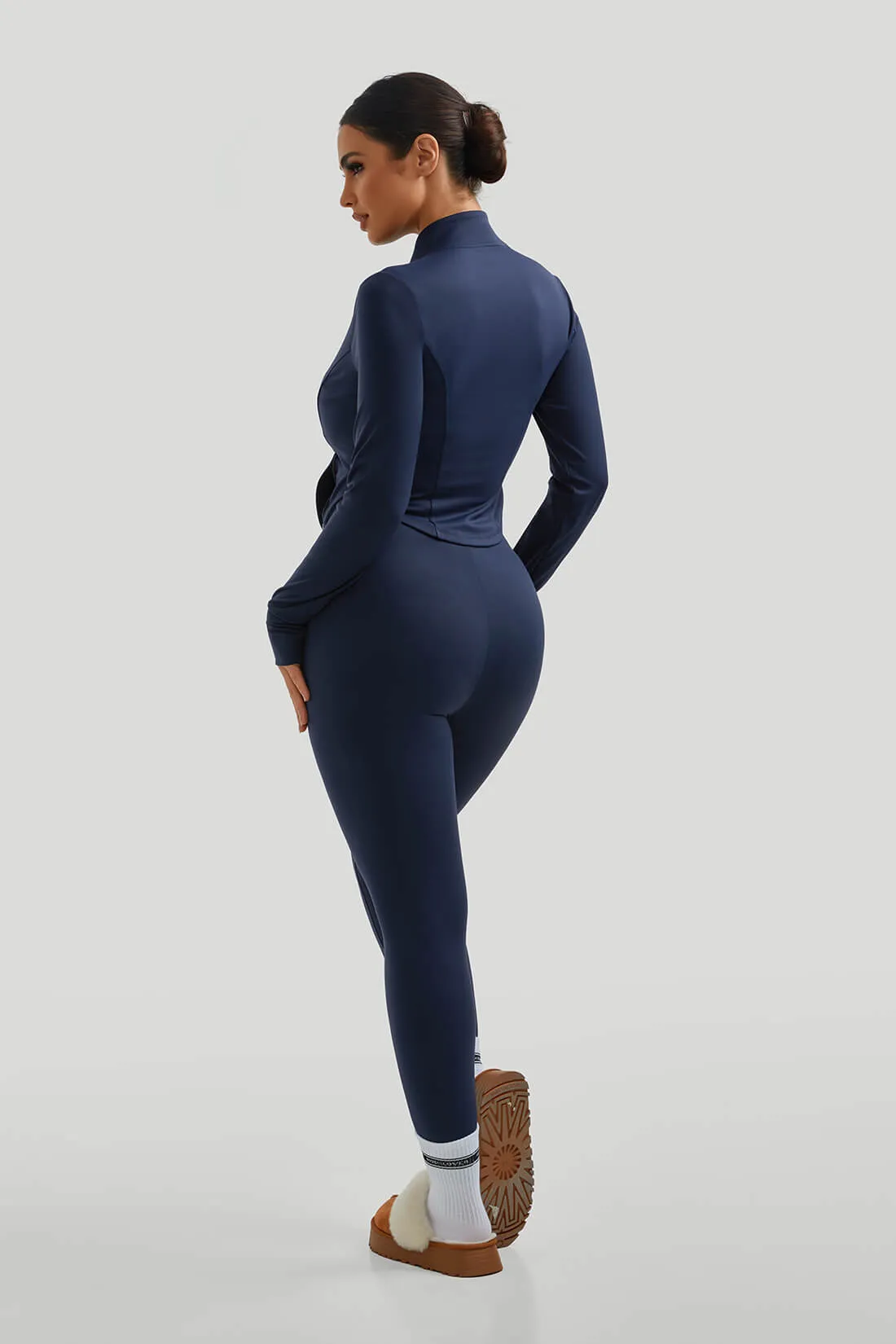 High Neck Slim Fit Legging Casual Set sold by MOOSLOVER product image thumbnail 4