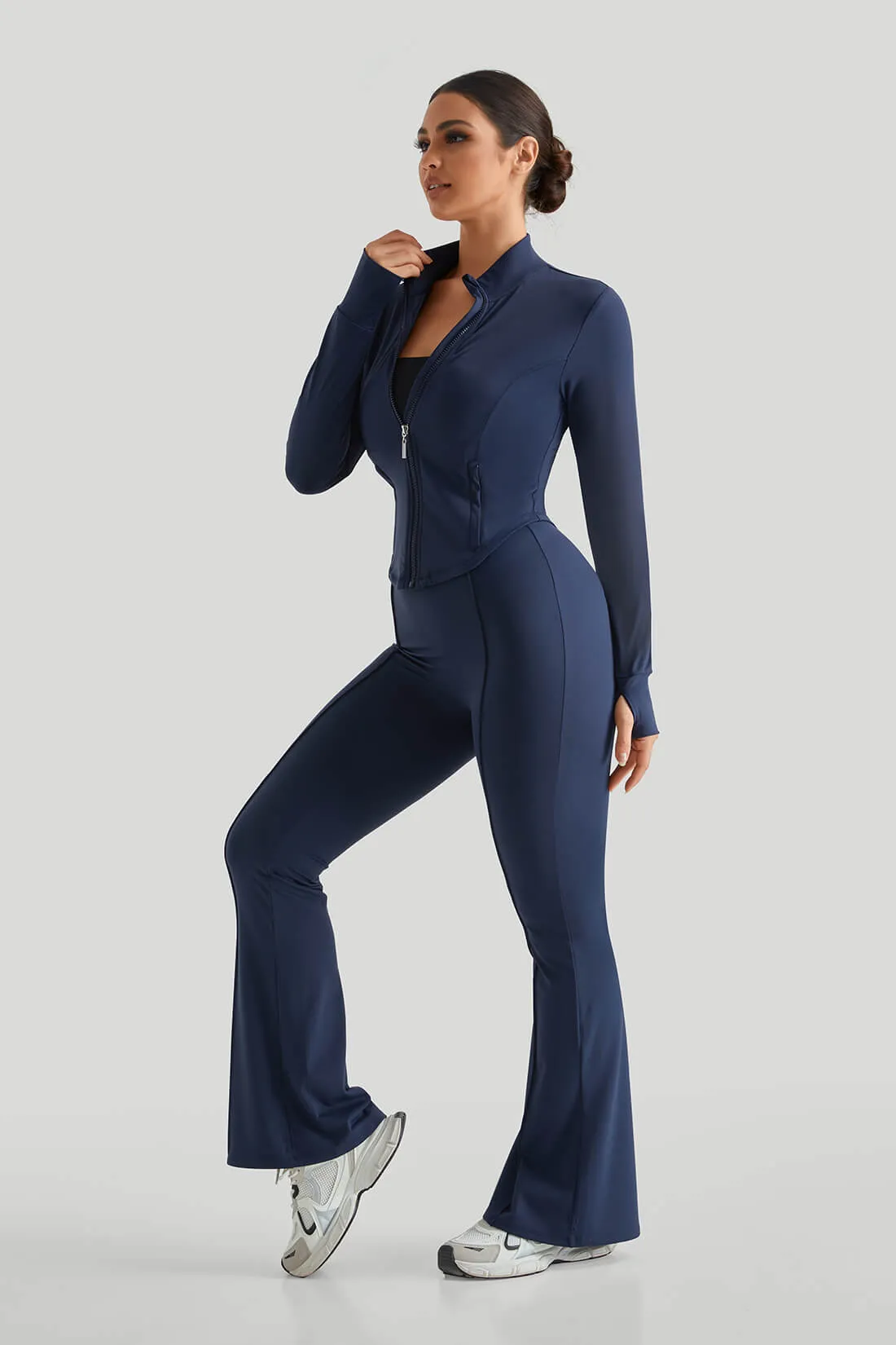 High Neck Slim Fit Flare Leg Casual Set sold by MOOSLOVER