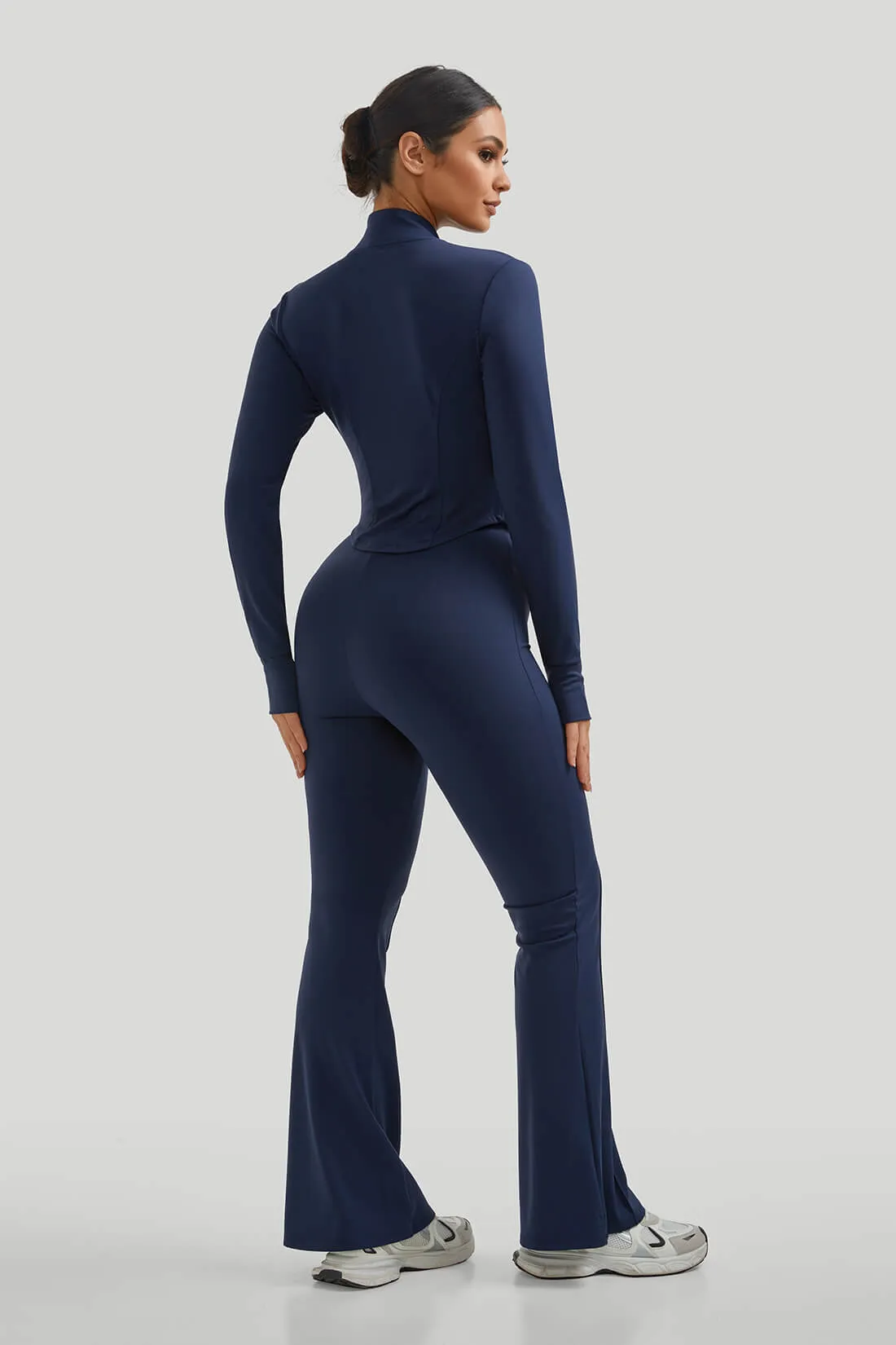 High Neck Slim Fit Flare Leg Casual Set sold by MOOSLOVER product image thumbnail 2