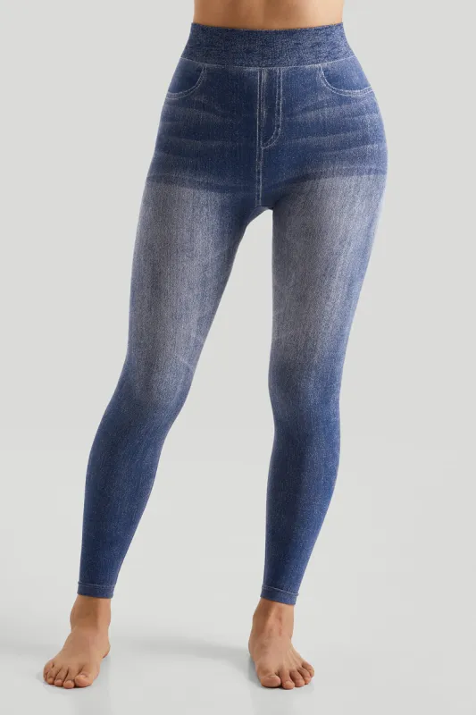 Faux Denim Legging sold by MOOSLOVER