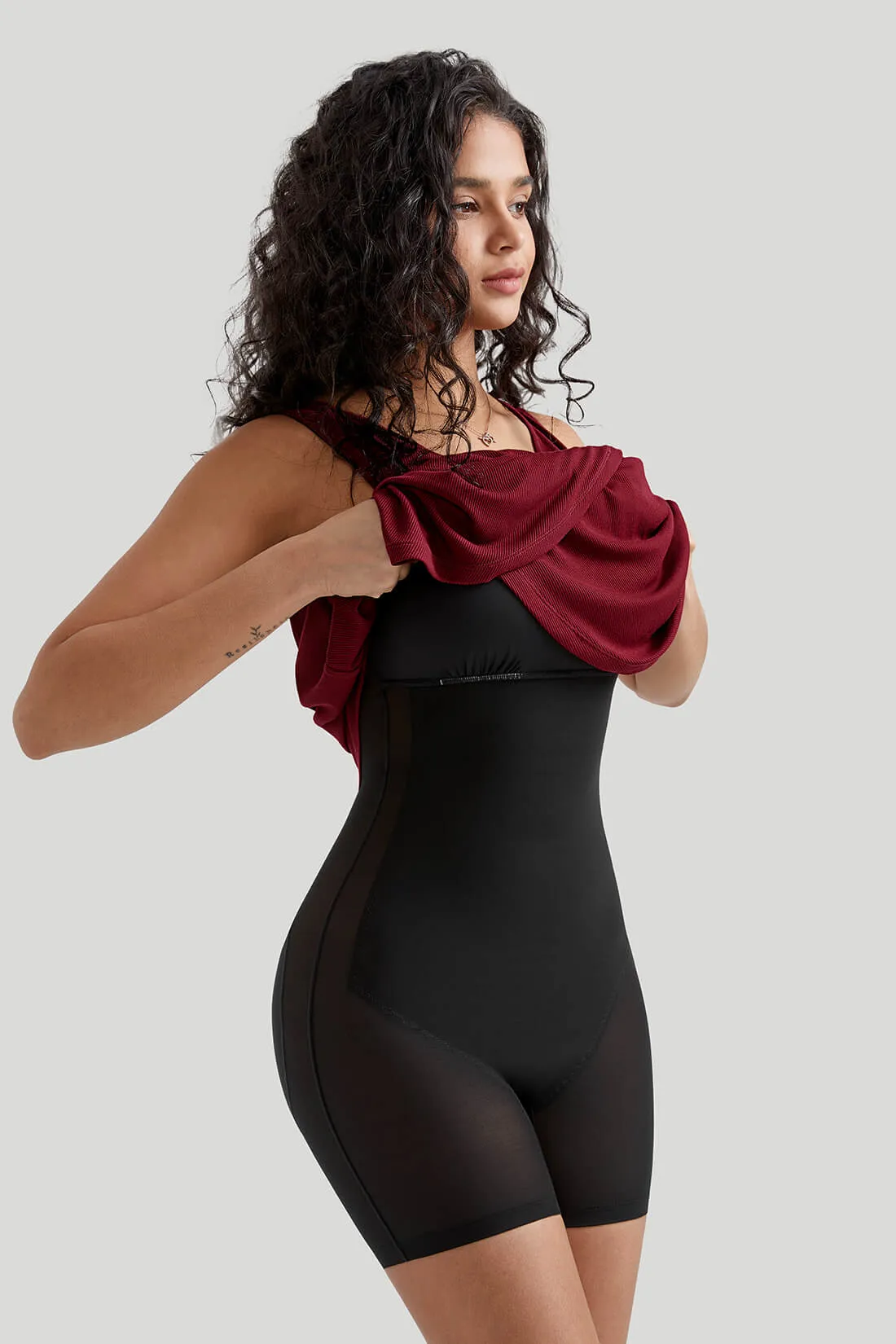 Wrap Style Bodycon Dress With Built In Shapewear sold by MOOSLOVER product image thumbnail 2