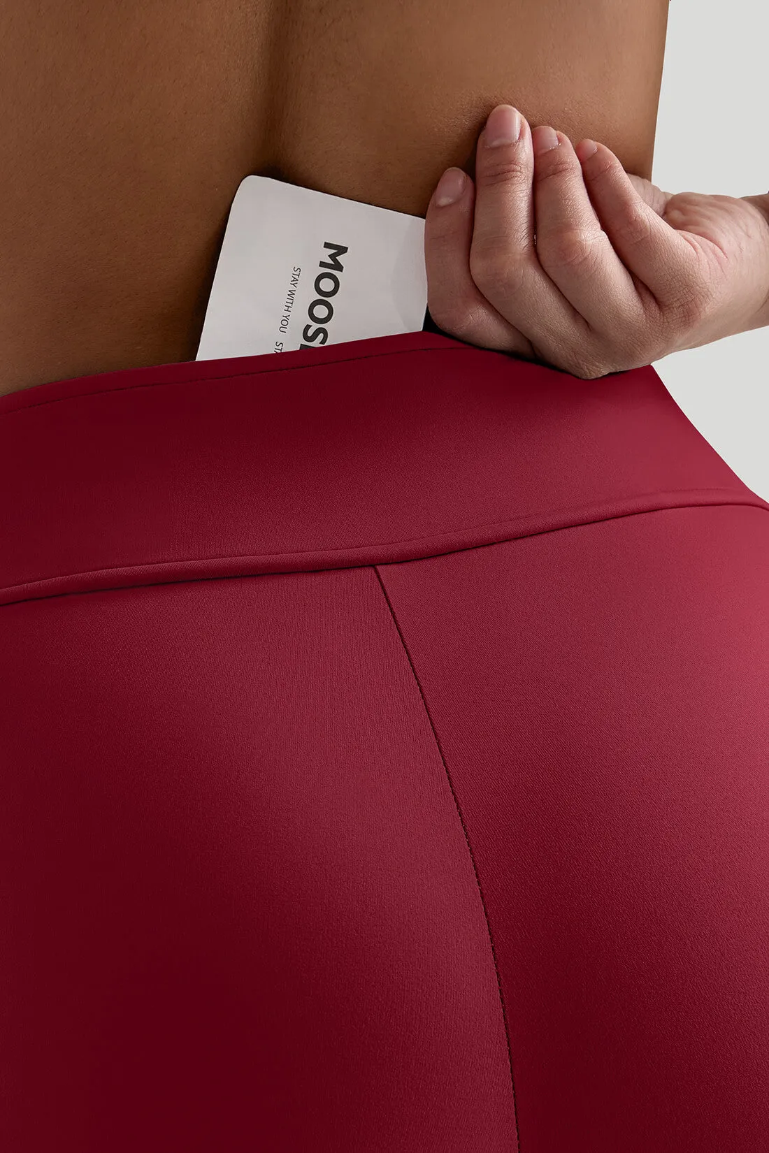 Flared Leg slit Legging With Built In Shapewear sold by MOOSLOVER product image thumbnail 4