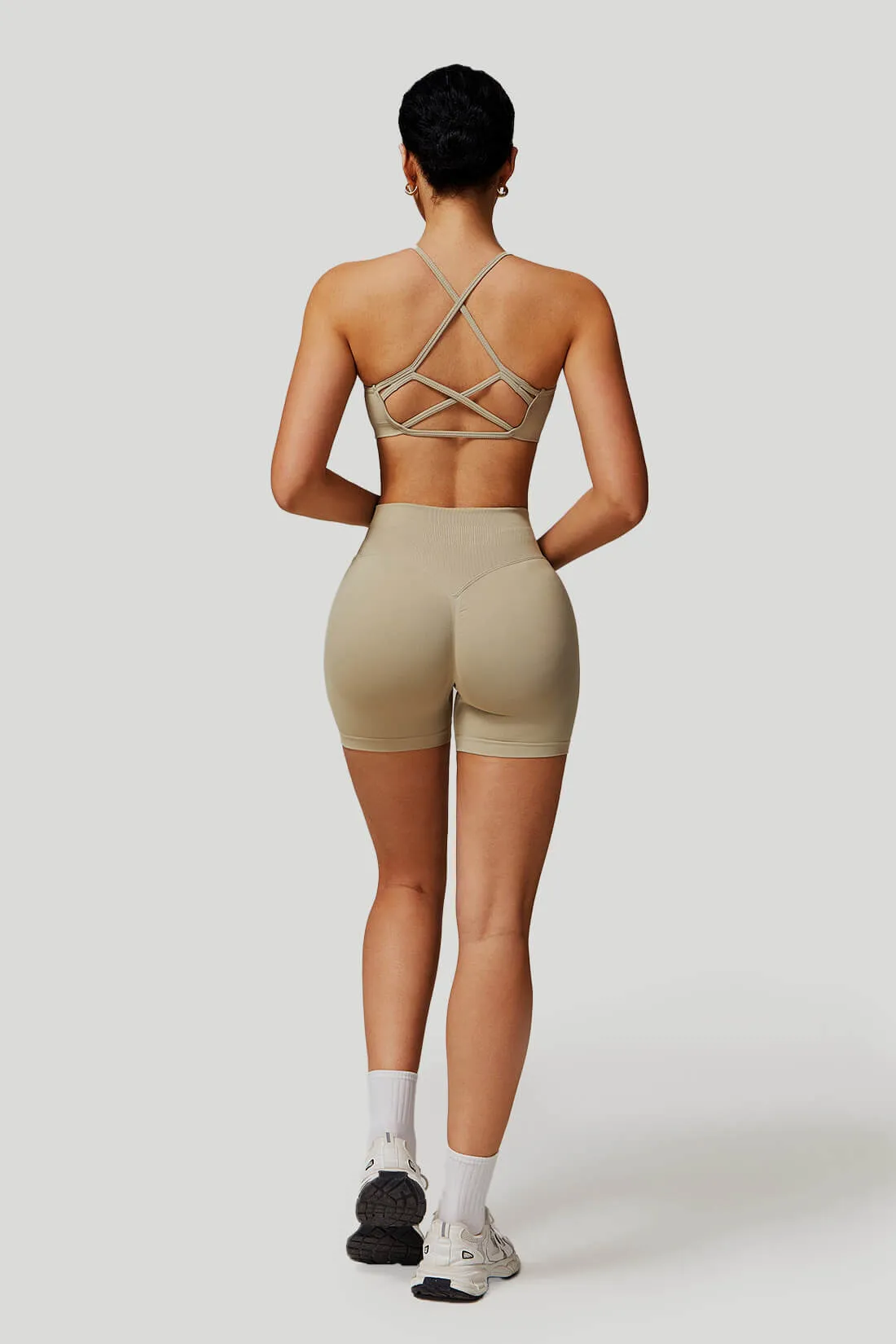 Cross - Back Activewear Set With Short sold by MOOSLOVER product image thumbnail 5